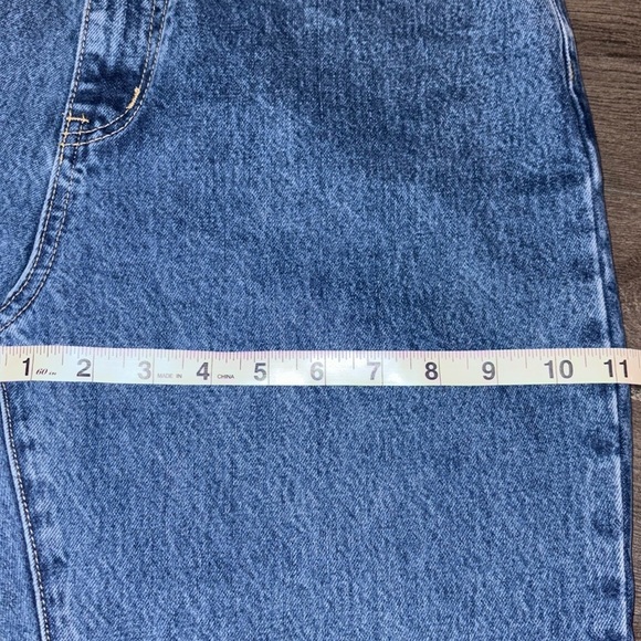 Princess Polly Gyoke Hi Rise Straight Leg Jeans Size 8 Dark Wash - Picture 13 of 15